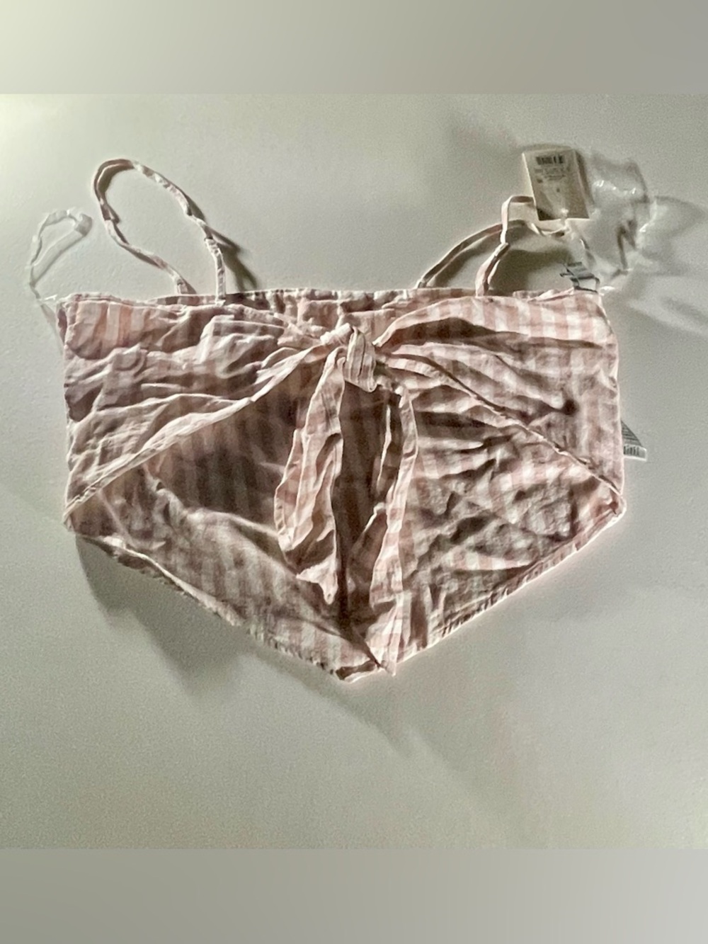 Striped Pink Tie-Front Crop Top NWT A New Day Ladies Size Small S Summer Spring